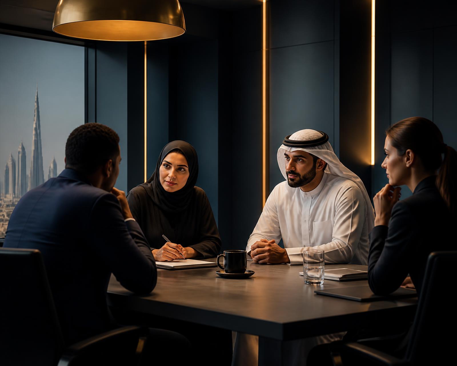 Professionals in a corporate training session in Dubai